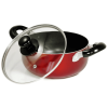 Better Chef 10-Quart Metallic Red Aluminum Dutch Oven with Glass Lid