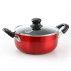 Better Chef 10-Quart Metallic Red Aluminum Dutch Oven with Glass Lid