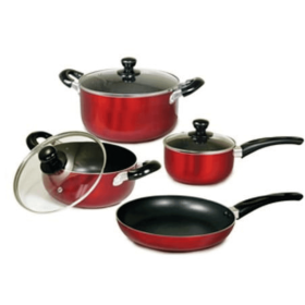 Better Chef 7-Piece Aluminum Non-Stick Cookware Set with Bakelite Handles