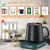 Electric Coffee Mug Warmer for Desk Auto Shut off USB Tea Milk Beverage Cup Heater Heating Plate for Office Home 3 Temperature Setting