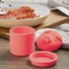 1pc, Cute Pig Silicone Grease Container with Filter Mesh - Perfect for Cooking Oil, Bacon Grease, and More - Kitchen Supplies