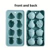 1pc; Food Grade Silicone Ice Tray; Ice Cube Mold; Cold Drinking Ice Mold; 8 Grids Fruit Ice Tray; Chocolate Cookie Mold 7.99*4.25in