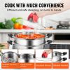 VEVOR Steamer Pot, 11in/28cm Steamer Pot for Cooking with 3QT Stock Pot and Vegetable Steamer