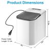 Electric Countertop Ice Maker with Ice Scoop Basket Self-cleaning Max 33LBS/24Hrs Ice Making Machine Bullet Ice Machine for Home Kitchen Office Party