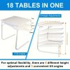 1pc Foldable Tray Table - Ultra-Portable, Smoothly Adjustable to 6 Heights, 3 Angle Settings - Perfect for Sofa TV Tray, Laptop Table, Eating, Dinner