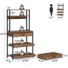 5-Tier Kitchen Baker's Rack with Power Outlets, Drawer & Sliding Shelves