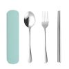 3pcs Portable Cutlery Set With Storage Box