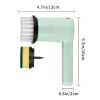 Electric Cleaning Brush Household Wireless Handheld Kitchen Toilet Tile Bathroom Toilet Strong Washing Brush Bowl Shoe Washing Cleaning Brush