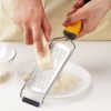 1pc, Lemon Zester, Cheese Grater, Multifunctional Stainless Steel Garlic Grater, Manual Ginger Shredded, Household Creative Cheese Grater