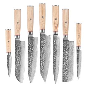 Damascus Steel Hand Kitchen Knife (Option: Set of 7series)