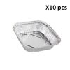 8"x8" Disposable Aluminum Foil Meal Prep Cookware Square Pans, Oven, Toaster, Grill, Cooking, Roasting, Broiling, Baking, Event, Take Out, Restaurant