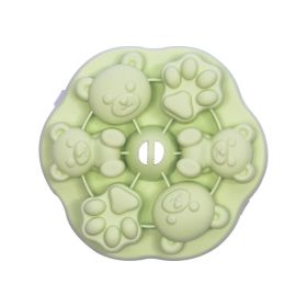 1pc Silicone Jelly Pudding Mold; Non-stick Food Grade Silicone Mold; Reusable Cake Mold Ice Cube Mold; DIY Baking Tools (Color: Green)