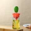 1pc Kitchen Oil Dispenser Bottle With Brush 2 In 1 Olive Oil Dispenser Bottle With Silicone Basting Brush And Dropper Glass Oil Bottle Convenient Cook