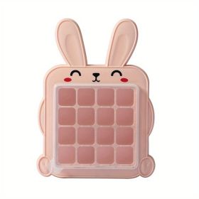 1pc Animals Shaped Ice Cube Molds Cute Cartoon Mold; Easy-Release Stackable Flexible 16 Ice Tray For Freezer Dessert; Cute Animals Gifts (Color: Pink Rabbit)