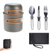 Outdoor Portable Cookware Picnic Tableware Cookware Combination Suitable For 1-2 People With A Set Of Cutlery