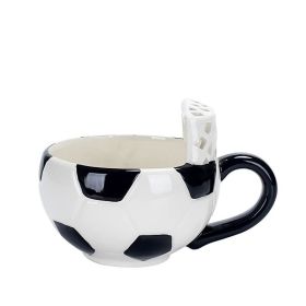 The Mug with a Hoop | Ceramic Coffee & Hot Chocolate Mug;  Cereal;  Soup Bowl | 16OZ Cup | Best Novelty Gift Idea for Coaches;  Dad;  Mom;  Kids;  Bir (Color: Black)