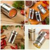 12pc Stainless Steel & Glass Spice Shakers - Premium Kitchen Essentials for Salt, Pepper & MSG, Modern Design for Indoor BBQs & Picnics