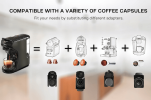 70ml Capsule Coffee Machine Automatic Espresso Machine 19Bar Extraction French Drip Mocha Italian Epresso, touch sensing 1450W