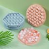 1pc; Hexagon Round Ice Cube Tray With Lid; Mini Circle Ice Ball Maker Mold For Freezer; 37pcs Sphere Ice Chilling Cocktail Whiskey Tea & Coffee