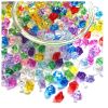 Premium Multicolored Fake Crushed Ice Rocks; Fake Diamonds Plastic Ice Cubes Acrylic Clear Ice Rock Diamond Crystals Fake Ice Cubes Gems For Decoratio