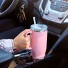 30OZ Straw Coffee Insulation Cup With Handle Portable Car Stainless Steel Water Bottle LargeCapacity Travel BPA Free Thermal Mug