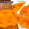 1pc Halloween Spoof Pumpkin Ice Tray 4 Grids Silicone Ice Tray Easy Release Mold Smile Face Wizard Hat Pumpkin Ice Mold