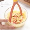 1pc 1pc Mashed Potato Press; Household Potato Press Gadget; PP Plastic Potato Press