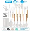 35Pcs Kitchen Cooking Utensils Set Spatula Set Baking Utensil Set Kitchen Accessories Necessities with Holder Egg Whisk Separator Tong Turner Spoons C