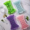 1pc Silicone Ice Tray With Lid; Large Capacity Ice Box; Bone Shaped Silicone Ice Tray; Homemade Ice Cube Mold; Kitchen Tools