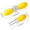 1 Pair Stainless Steel Corn Needle Barbecue Corn Cob Fork Kitchen Gadgets Barbecue Fruit Fork Corn Insert