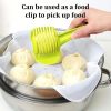 1pc Tomato Slicer Holder; Lemon Cutter; Round Fruits Vegetable Cutting Tools; Handheld Multi Purpose Tongs; Kitchen Gadget