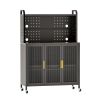 Carbon steel Kitchen Storage Cabinets, Microwave Stand, Bakers Racks for Kitchens with Storage, Microwave cart