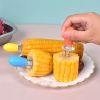 1 Pair Stainless Steel Corn Needle Barbecue Corn Cob Fork Kitchen Gadgets Barbecue Fruit Fork Corn Insert