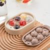 Ice Cube Mold Silicone With Lid Creative 6 Grids Round Ice Tray Ice Ball Ice Maker Homemade Ice Cube Box Refrigerator Ice Box