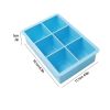 1pc Ice Cube Trays With Lid; Food Grade Silicone 6 Grid Ice Cube Mold; Flexible Easy Release Square Shaped Ice Maker; Kitchen Gadgets